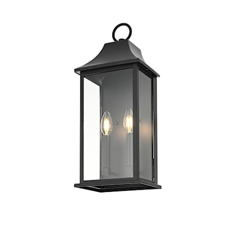 Elegant Lighting Shepard 2 Light 21" Tall Outdoor Wall Sconce Black