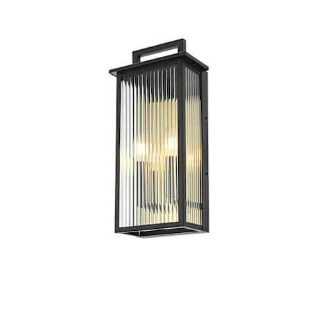Elegant Lighting Kannon 2 Light 19" Tall Outdoor Wall Sconce Black