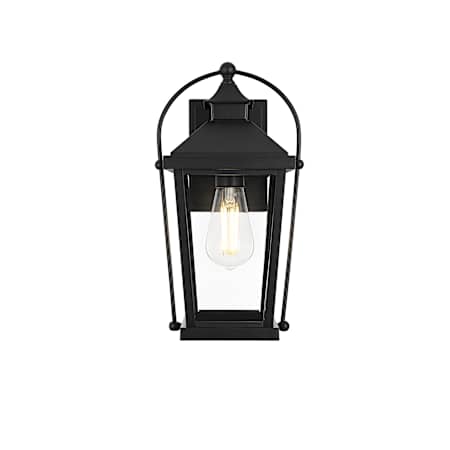 Elegant Lighting Luz 14" Tall Outdoor Wall Sconce Black