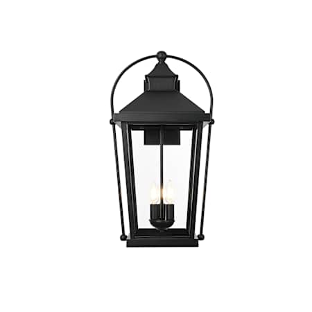 Elegant Lighting Luz 3 Light 24" Tall Outdoor Wall Sconce Black