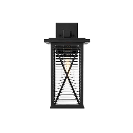 Elegant Lighting Jada 15" Tall Outdoor Wall Sconce Black