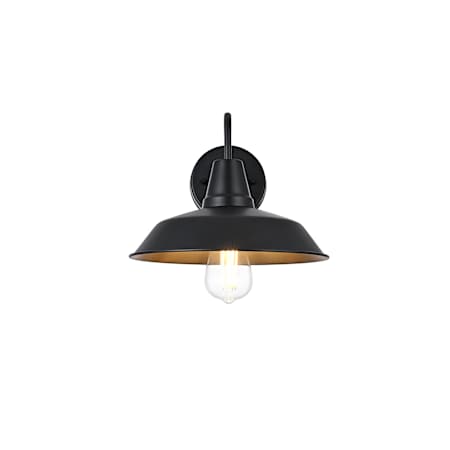 Elegant Lighting Tinsley 8" Tall Outdoor Wall Sconce Black