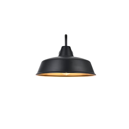 Elegant Lighting Tinsley 12" Tall Outdoor Wall Sconce Black