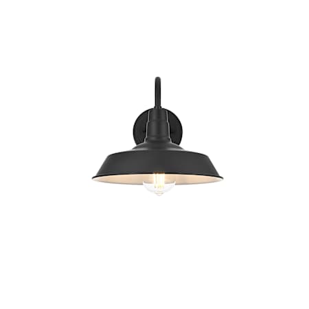 Elegant Lighting Franco 9" Tall Outdoor Wall Sconce Black