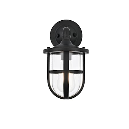 Elegant Lighting Hugo 12" Tall Outdoor Wall Sconce Black