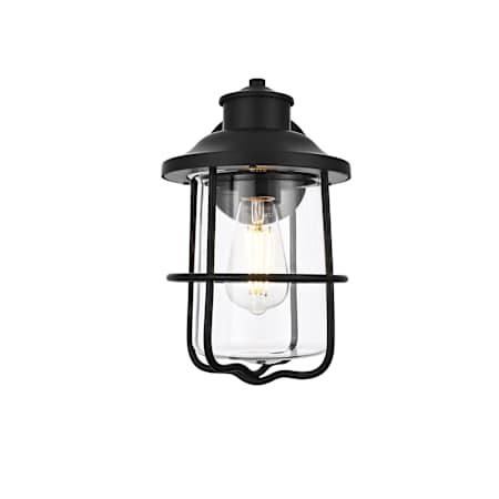 Elegant Lighting Huxley 12" Tall Outdoor Wall Sconce Black