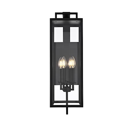 Elegant Lighting Jairo 4 Light 26" Tall Outdoor Wall Sconce Black