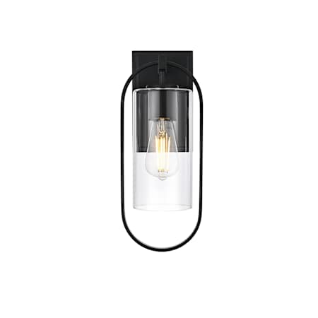 Elegant Lighting Jaxson 15" Tall Outdoor Wall Sconce Black