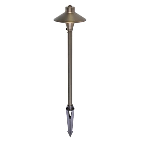 Elegant Lighting Single Aera 12V Center Mount Path Light Antique Brass
