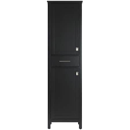 Elegant Lighting Irene 72" x 20" MDF and Wood Free Standing Bathroom Linen Tower Black