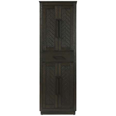 Elegant Lighting Chase 72" x 24" MDF and Wood Free Standing Bathroom Linen Tower Chocolate Oak