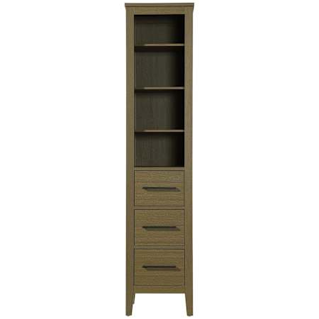 Elegant Lighting Millie 72" x 16" MDF and Wood Free Standing Bathroom Linen Tower Chestnut Brown