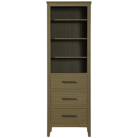 Elegant Lighting Millie 72" x 24" MDF and Wood Free Standing Bathroom Linen Tower Chestnut Brown