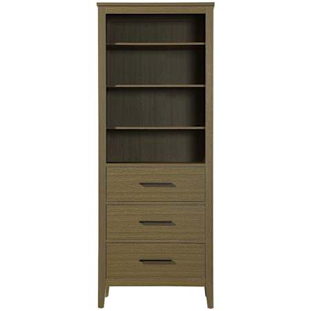 Elegant Lighting Millie 72" x 28" MDF and Wood Free Standing Bathroom Linen Tower Chestnut Brown