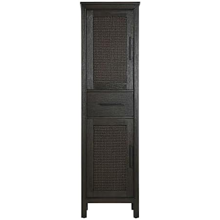 Elegant Lighting Alina 72" x 20" MDF and Wood Free Standing Bathroom Linen Tower with 2 Doors Chocolate Oak