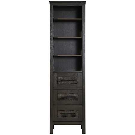Elegant Lighting Alina 72" x 20" MDF and Wood Free Standing Bathroom Linen Tower Chocolate Oak