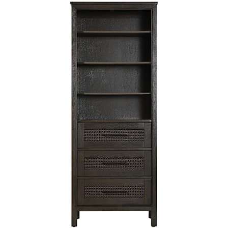 Elegant Lighting Alina 72" x 28" MDF and Wood Free Standing Bathroom Linen Tower Chocolate Oak