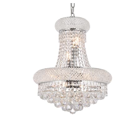 Elegant Lighting Primo 8 Light 16" Wide Crystal Empire Chandelier with Clear Royal Cut Crystals Chrome