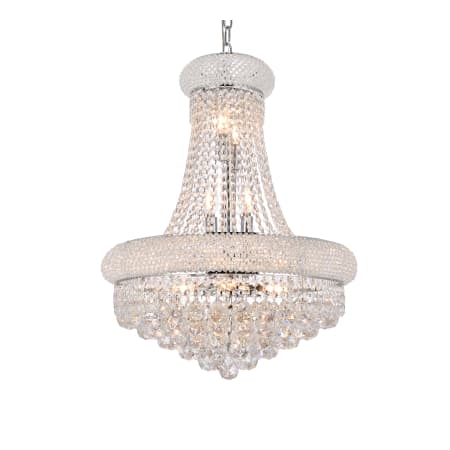 Elegant Lighting Primo 14 Light 20" Wide Crystal Empire Chandelier with Clear Royal Cut Crystals Chrome
