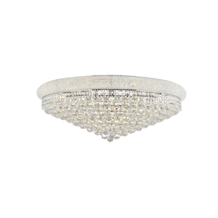 Elegant Lighting Primo 20 Light 36" Wide Flush Mount Waterfall Ceiling Fixture with Clear Royal Cut Crystals Chrome