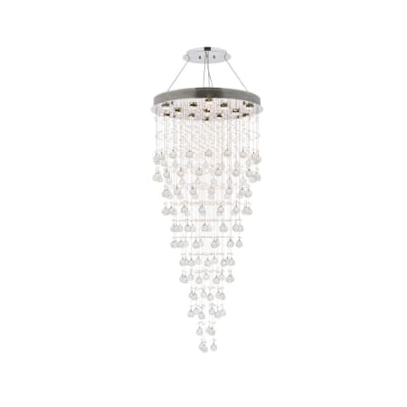 Elegant Lighting Galaxy 13 Light 28" Wide Crystal Chandelier with Clear Royal Cut Crystals Chrome