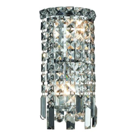 Elegant Lighting Maxime 2 Light 13" Tall Wall Sconce with Clear Royal Cut Crystals Chrome