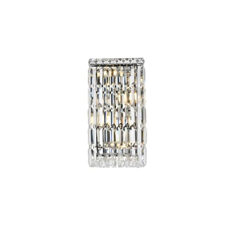 Elegant Lighting Maxime 4 Light 16" Tall Wall Sconce with Clear Royal Cut Crystals Chrome