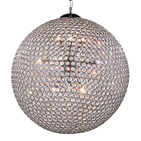 Elegant Lighting Cabaret 12 Light 24" Wide Crystal Pendant with Clear Royal Cut Crystals Chrome