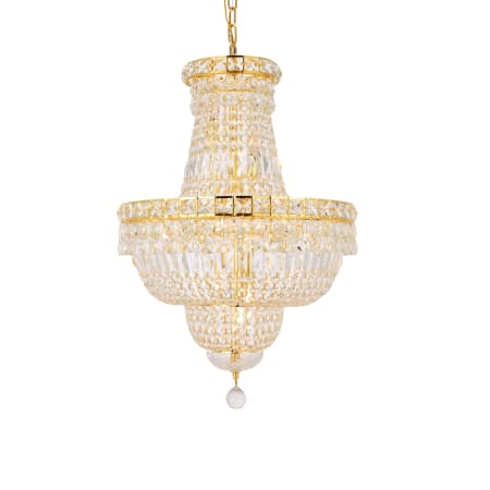 Elegant Lighting Tranquil 12 Light 18" Wide Crystal Empire Chandelier with Clear Royal Cut Crystals Gold