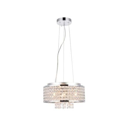 Elegant Lighting Amelie 4 Light 12" Wide Crystal Pendant with Clear Royal Cut Crystals Chrome