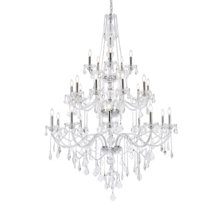Elegant Lighting Verona 25 Light 43" Wide Crystal Chandelier with Clear Royal Cut Crystals Chrome