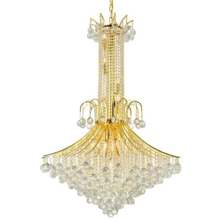 Elegant Lighting Toureg 16 Light 35" Wide Crystal Chandelier with Clear Royal Cut Crystals Gold