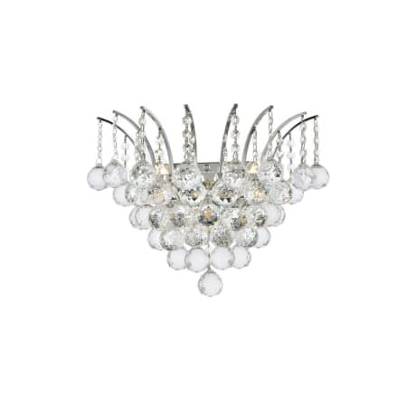 Elegant Lighting Victoria 3 Light 13" Tall Wall Sconce with Clear Royal Cut Crystals Chrome