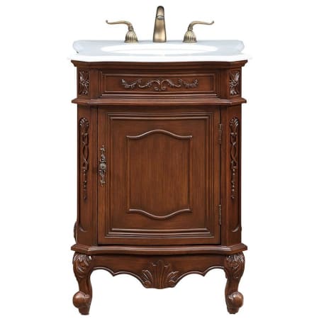 Elegant Lighting Berkshire 24" Free Standing Single Basin Vanity Set with Cabinet and Marble Vanity Top Coffee