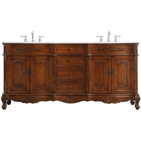 Elegant Lighting Danville 72" Free Standing Double Basin Vanity Set with Cabinet and Quartz Vanity Top