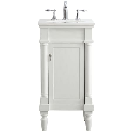 Elegant Lighting Lexington 18" Free Standing Single Basin Vanity Set with Cabinet and Quartz Vanity Top Antique White