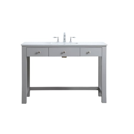 Elegant Lighting Hudson 48" Free Standing Single Basin Vanity Set with Cabinet and Marble Vanity Top Grey