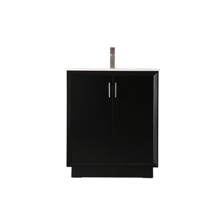 Elegant Lighting Hayes 30" Free Standing Single Basin Vanity Set with Cabinet and Marble Vanity Top Black