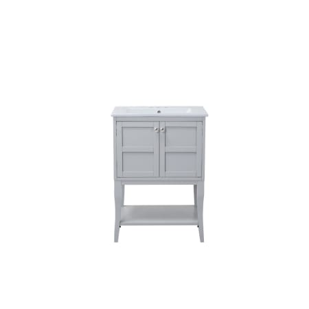 Elegant Lighting Mason 24" Free Standing Single Basin Vanity Set with Cabinet and Resin Vanity Top Grey