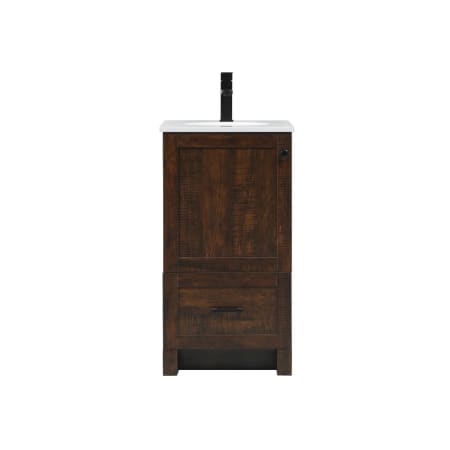 Elegant Lighting Soma 18" Free Standing Single Basin Vanity Set with Cabinet and Engineered Stone Vanity Top Expresso