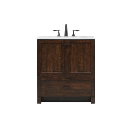 Elegant Lighting Soma 30" Free Standing Single Basin Vanity Set with Cabinet and Engineered Stone Vanity Top Expresso