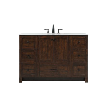 Elegant Lighting Soma 48" Free Standing Single Basin Vanity Set with Cabinet and Engineered Stone Vanity Top Expresso