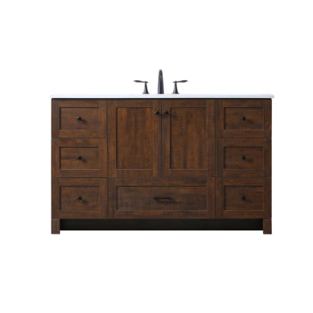 Elegant Lighting Soma 54" Free Standing Single Basin Vanity Set with Cabinet and Engineered Stone Vanity Top Expresso