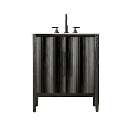 Elegant Lighting Blakely 30" Free Standing Single Basin Vanity Set with Cabinet and Engineered Stone Vanity Top Chocolate Oak