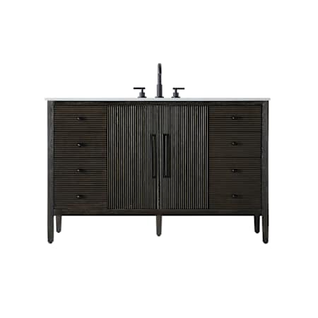 Elegant Lighting Blakely 54" Free Standing Single Basin Vanity Set with Cabinet and Engineered Stone Vanity Top Chocolate Oak