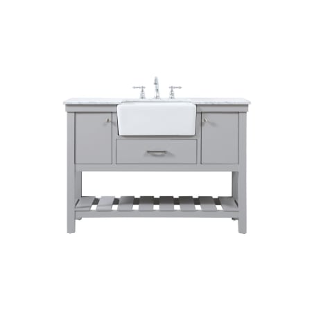 Elegant Lighting Clement 48" Free Standing Single Basin Vanity Set with Cabinet and Marble Vanity Top Grey