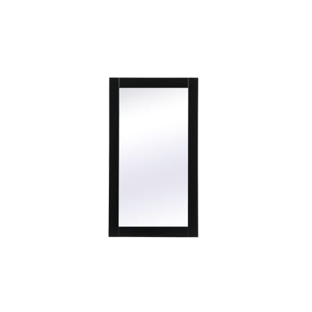 Elegant Lighting Aqua 18" W x 32" H Traditional Rectangular Framed Bathroom Wall Mirror Black