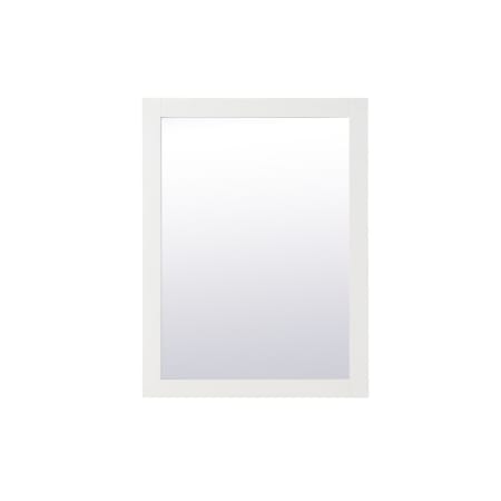 Elegant Lighting Aqua 24" W x 32" H Traditional Rectangular Framed Bathroom Wall Mirror White