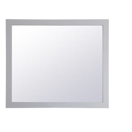 Elegant Lighting Aqua 42" W x 36" H Traditional Rectangular Framed Bathroom Wall Mirror Grey