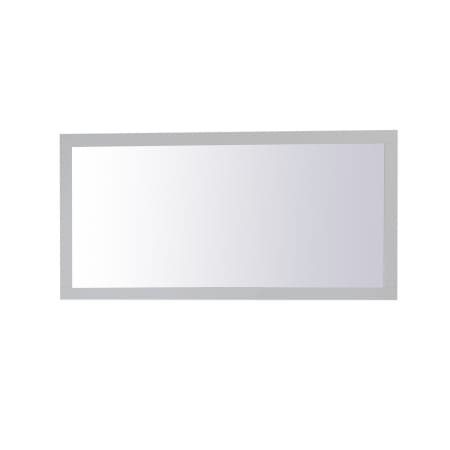 Elegant Lighting Aqua 72" W x 36" H Traditional Rectangular Framed Bathroom Wall Mirror Grey